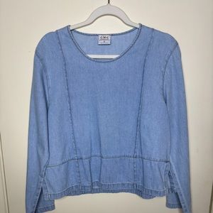 90s Denim Blouse